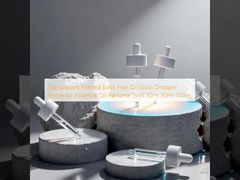 Frasco conta-gotas de vidro para óleo capilar preto fosco transparente para óleo essencial perfume 15ml 30ml 50ml 100ml