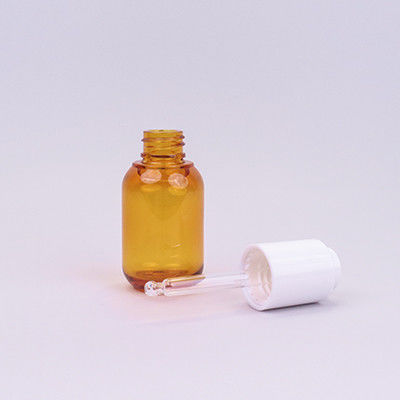comprar Ambar PETG garrafas plásticas de gotas para os olhos de 30 ml com gotas brancas para soros capilares online manufacture