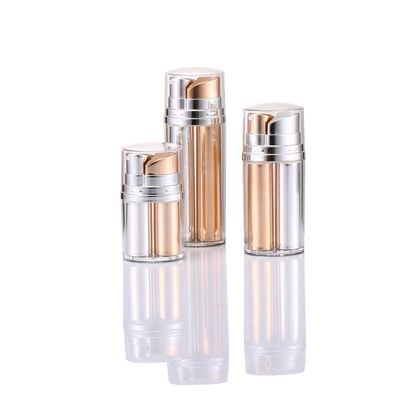2 X 10 ml Botão de plástico sem ar 20 ml Botões de bomba de tubo duplo sem ar Botões de vácuo para cuidados com a pele