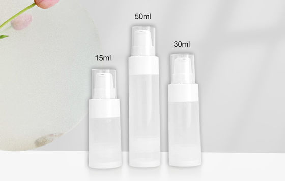 15 ml 30 ml frasco para cuidados com a pele sem ar Embalagem recipientes semitransparentes vazios para cuidados com a pele