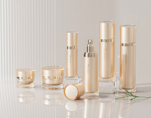 6pcs Luxury Acrylic Cosmetic Lotion Pump Bottle Set com Container de Creme 30ml - 120ml