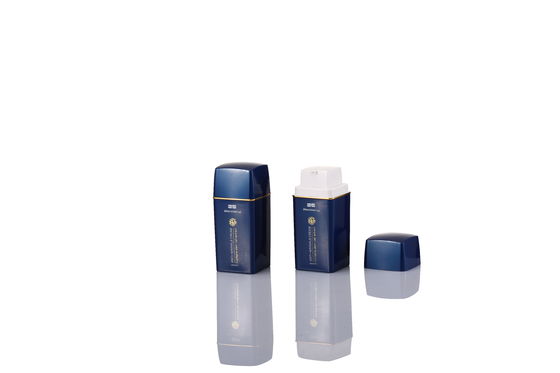 30 ml Squarelogo Botelho de plástico personalizado sem ar Botelho cosmético sem ar para cuidados com o corpo