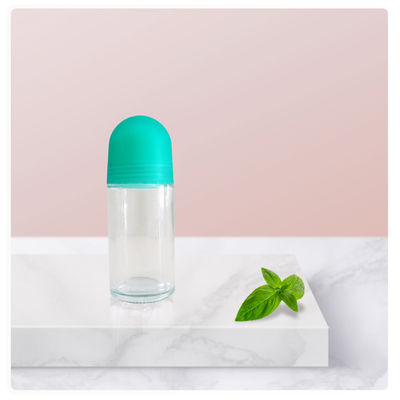 Garrafa de vidro rolante de 50 ml Garrafa transparente para desodorantes e cosméticos