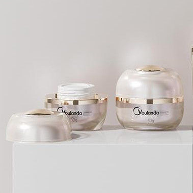 Recipiente de Creme Vazio Acrílico Personalizado 30g 50g Máscara Jar de Creme Duplo Parede