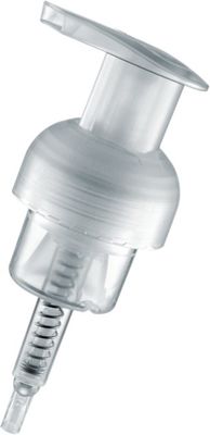 Botas de bomba de loção transparente sem ar de plástico de espuma de 0,8cc para sabão