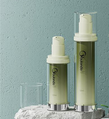 Loção de substituição frasco de plástico sem ar frascos de creme facial para produtos de cuidados da pele 3pcs