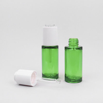Garrafas transparentes verdes de 30 ml para óleos essenciais