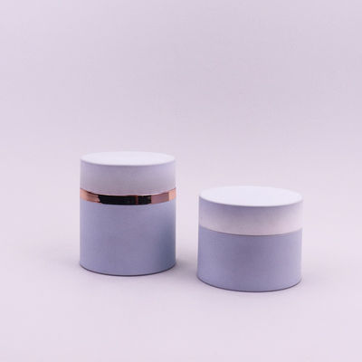 Frascos cosméticos sem ar com revestimento de borracha 30g 50g recipiente de creme facial com tampa de parafuso