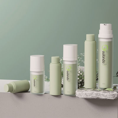 Botalha sem ar Loção corporal PET 50ml Botalhas de bomba sem ar Conjunto de embalagens plásticas recicláveis para cuidados com a pele