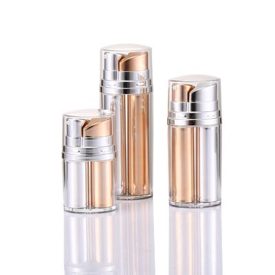 Garrafa de plástico sem ar Tubos duplos Garrafas de bomba sem ar Garrafas de vácuo para cuidados com a pele 10ml 20ml 30ml