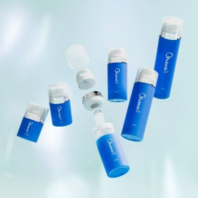 Garrafa sem ar 30ml 50ml 80ml 00ml 150ml 200mlGarrafa sem ar de plástico PP Set de garrafa sem ar com 10 cabeças de bomba